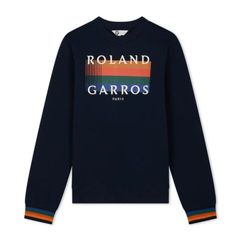 Мужская теннисная кофта Roland Garros Color Lines - navy blue