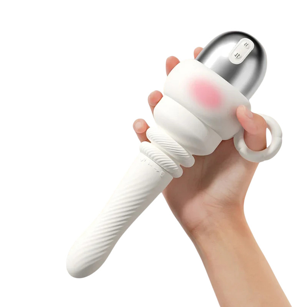 Портативная секс-машина 24,7см с управлением через приложение BeYourLover Release Moji Thrusting Dildo Machine VP757A