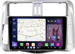Магнитола для Toyota Land Cruiser Prado 150 2009-2013 (рамка серебро) - FarCar S500-TS20 монитор 9.5" 2K QLED на Android 14, Быстрейшая, CarPlay, 4G SIM-слот
