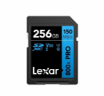 Карта памяти LEXAR Pro 800x SDXC UHS-1 U3 V30 256 ГБ, для компактных фотоаппаратов и видеокамер