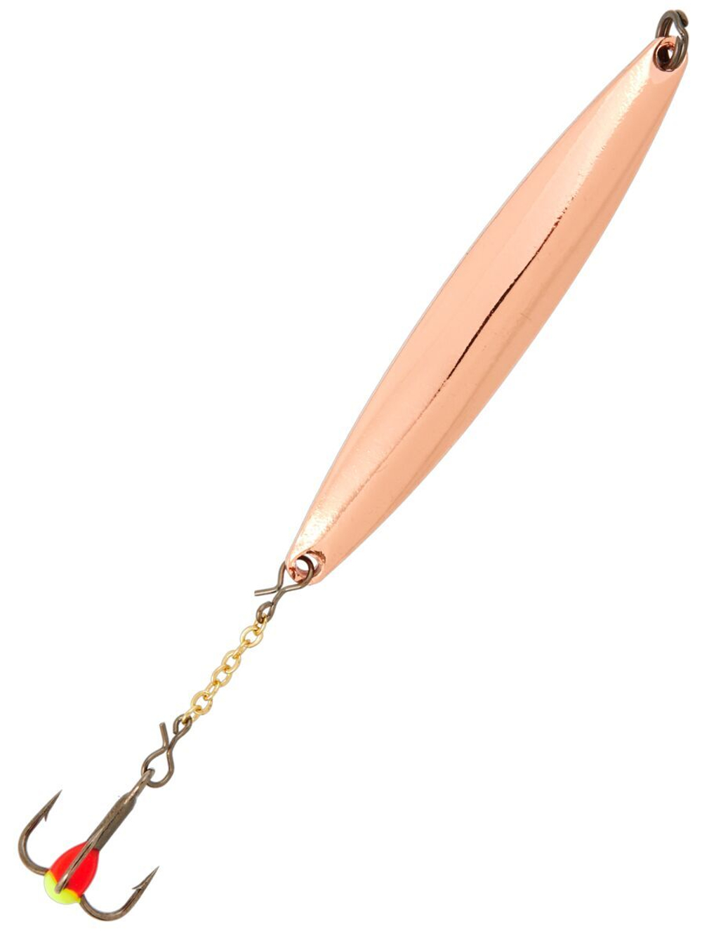 Блесна вертикальная зимняя Lucky John NAIL BLADE с цепочкой и тройником 55мм C блистер