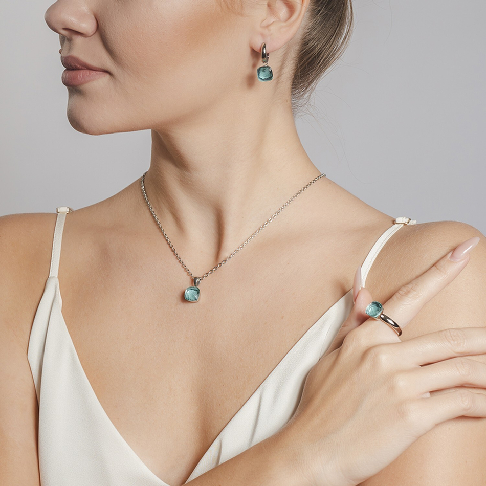 Кольцо Qudo Firenze london blue apatite 18 мм 610135/17.8 BL/S размер 17,8
