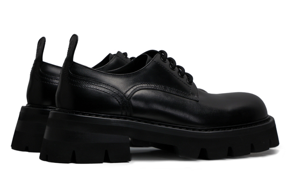 Viplander Top Grain Cow Leather Platform Shoes Men"s Black