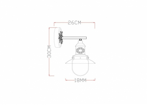 Настенный светильник Arte Lamp SAILOR A4524AP-1AB