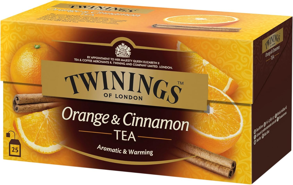 Чай черный TWININGS Orange Cinnamon Апельсин и Корица 25 пакет. х 2 г