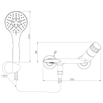 Смеситель для ванны Lemark Wing (LM5302C)
