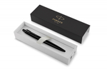 Подарочный набор: Шариковая ручка Parker  Jotter XL SE20 Monochrome в подарочной упаковке, цвет: Black, стержень: Mblue и Ежедневник зеленый недатиров