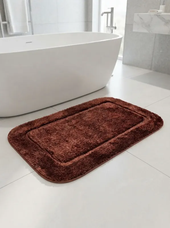 Коврик для ван. комн. “Lux Border” ПЛЮШ 50*80 Brown