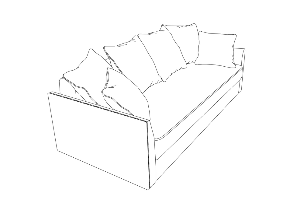 Диван треxместный Mores Garda Decor MORES2K-БИРЮЗА-Bel36