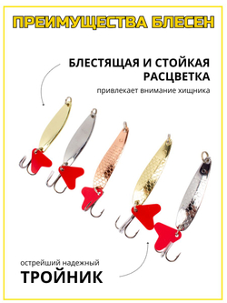 Набор Блесен / Колебалка на щуку 10г
