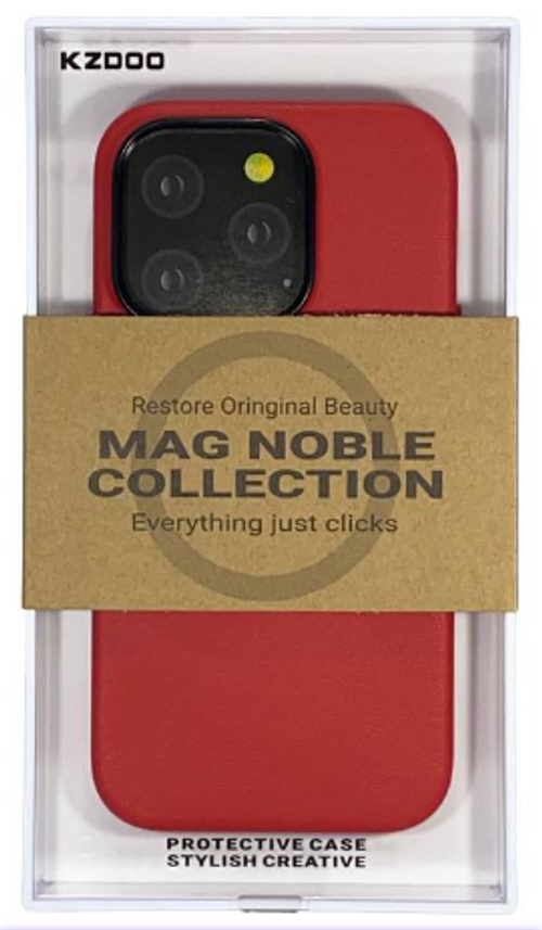 Накладка для i-Phone 14 Pro K-Doo Mag Noble кожаная красная
