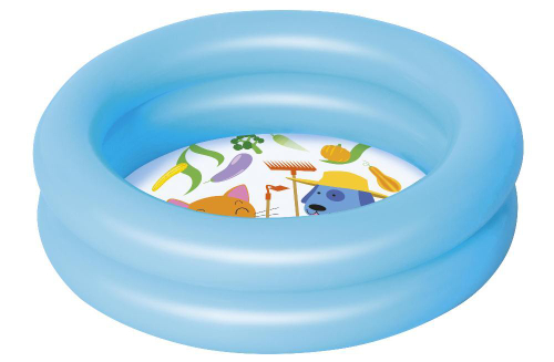 яяБас  Бассейн  с надувным бортом  61х15см Round 2-Ring Kiddie Bestway