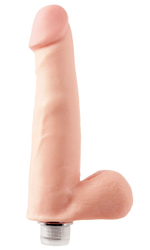 Вибратор реалистичный Vibrating Dong 7,5'' (Цвет: телесный)