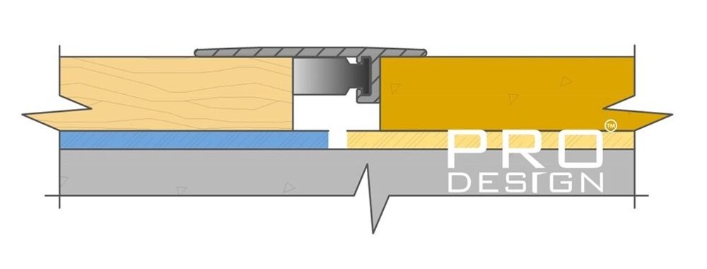 Порог алюминиевый Pro Design Doorstep 571 черный, 2700x25x6 мм