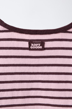 ZARA ФУТБОЛКА В ПОЛОСКУ С НАШИВКОЙ, РОЗОВЫЙ
