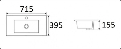 Умывальник CeramaLux 9393-70