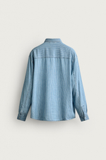 ДЖИНСОВАЯ РУБАШКА В ПОЛОСКУ FRUIT OF THE LOOM™ — ZARA