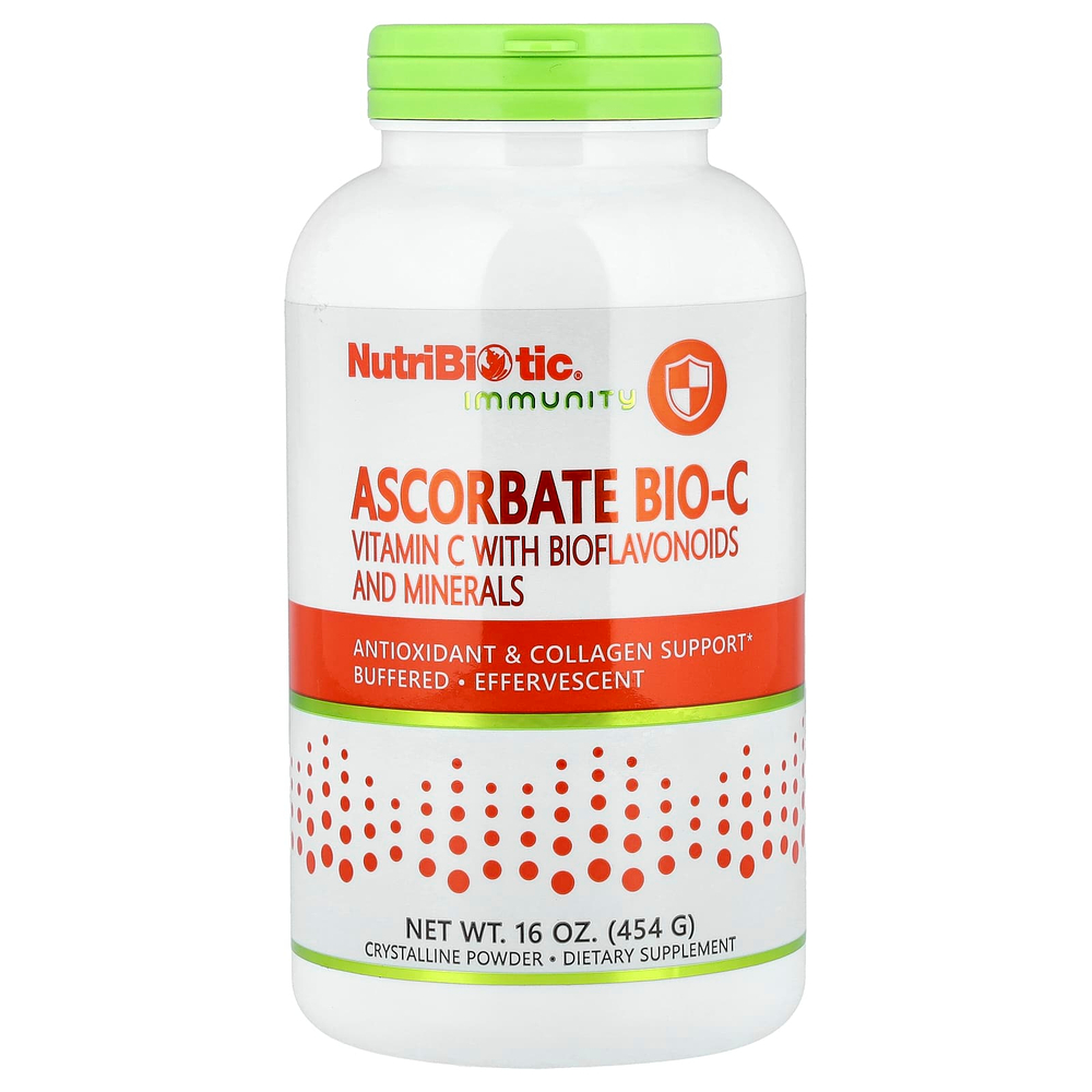 NutriBiotic, Immunity, аскорбат Bio-C, витамин C с биофлавоноидами и минералами, 454 г (16 унций)