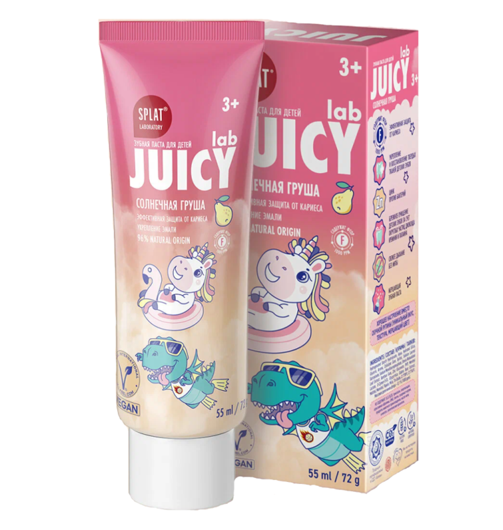 k.SPLAT KIDS Juicy "Груша" зуб. паста 45г. 1*20шт.