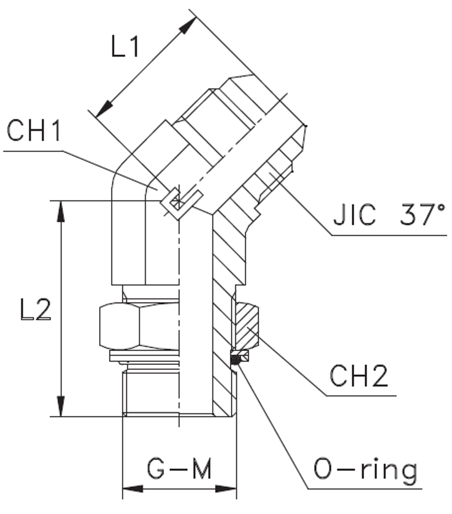 Штуцер FRG45 JIC 7/8 - BSP 3/8