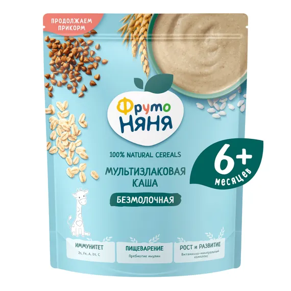 Каша безмолочная ФрутоНяня мультизлаковая 190г