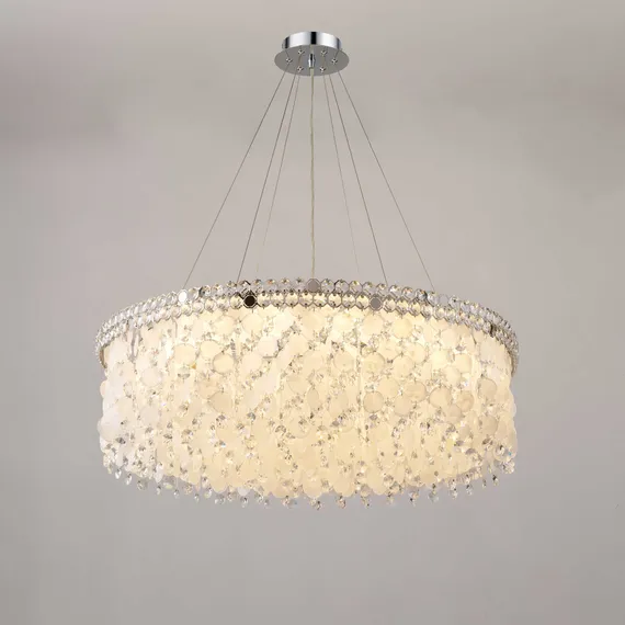 Люстра подвесная NewRgy NW095-ф800*H260(1200) CHROME, 18×40 Вт, хромированная