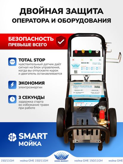 Аппарат высокого давления 220В GM Pump 150-180 бар