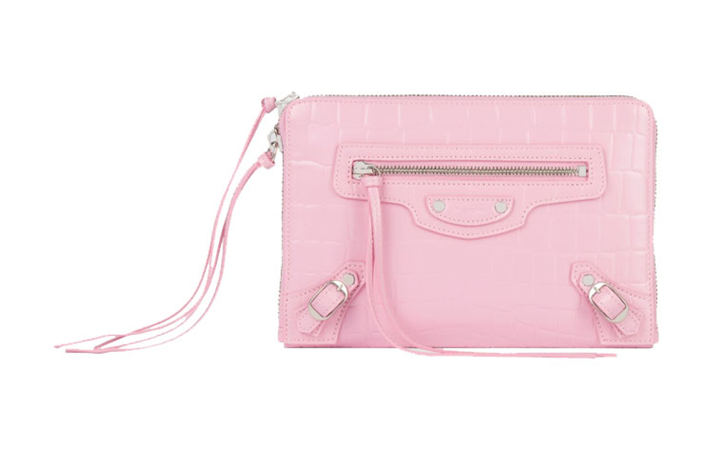 Balenciaga Neo Classic Cow Leather Clutch Women"s Pink