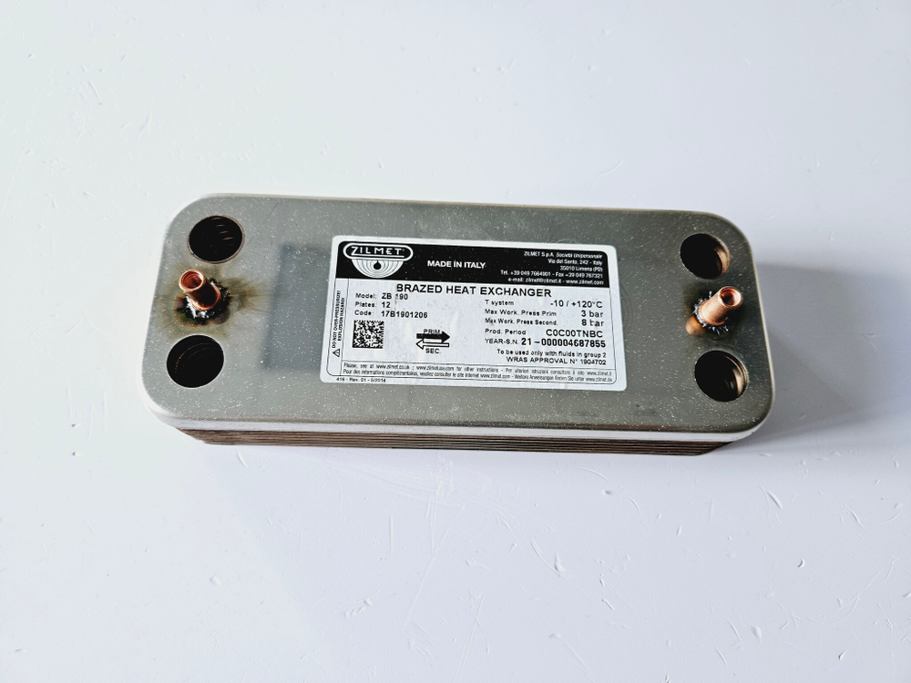 Теплообменник ГВС (12пл.) BOSCH Euroline/OW (арт. 87054062640)