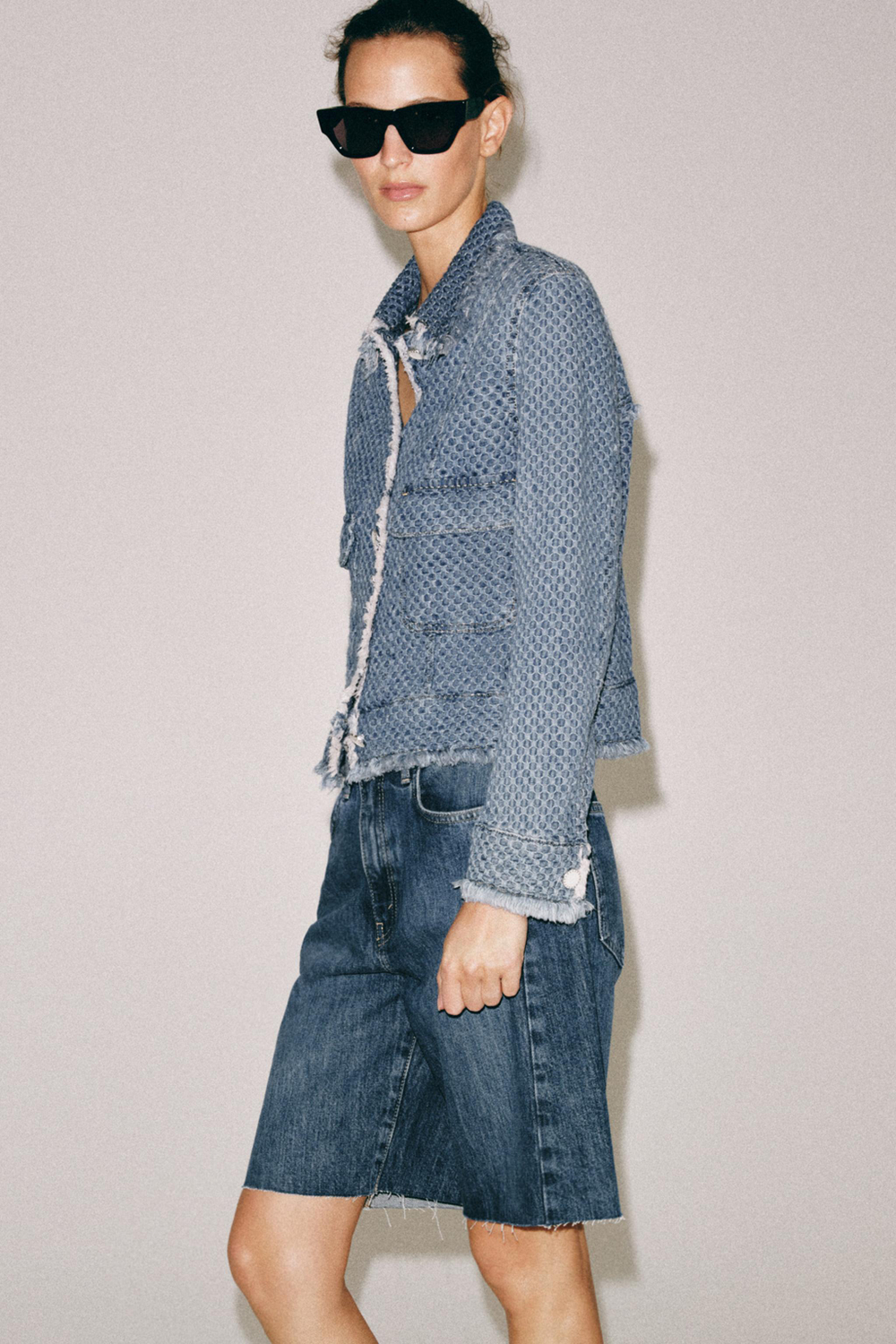 ДЖИНСОВЫЕ ШОРТЫ RELAXED СО СРЕДНЕЙ ПОСАДКОЙ — ZW COLLECTION — ZARA