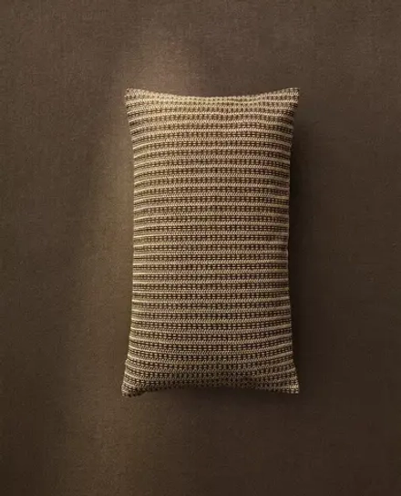 ZARA HOME НАВОЛОЧКА ДЛЯ ДЕКОРАТИВНОЙ ПОДУШКИ С УЗОРАМИ, КОРИЧНЕВЫЙ