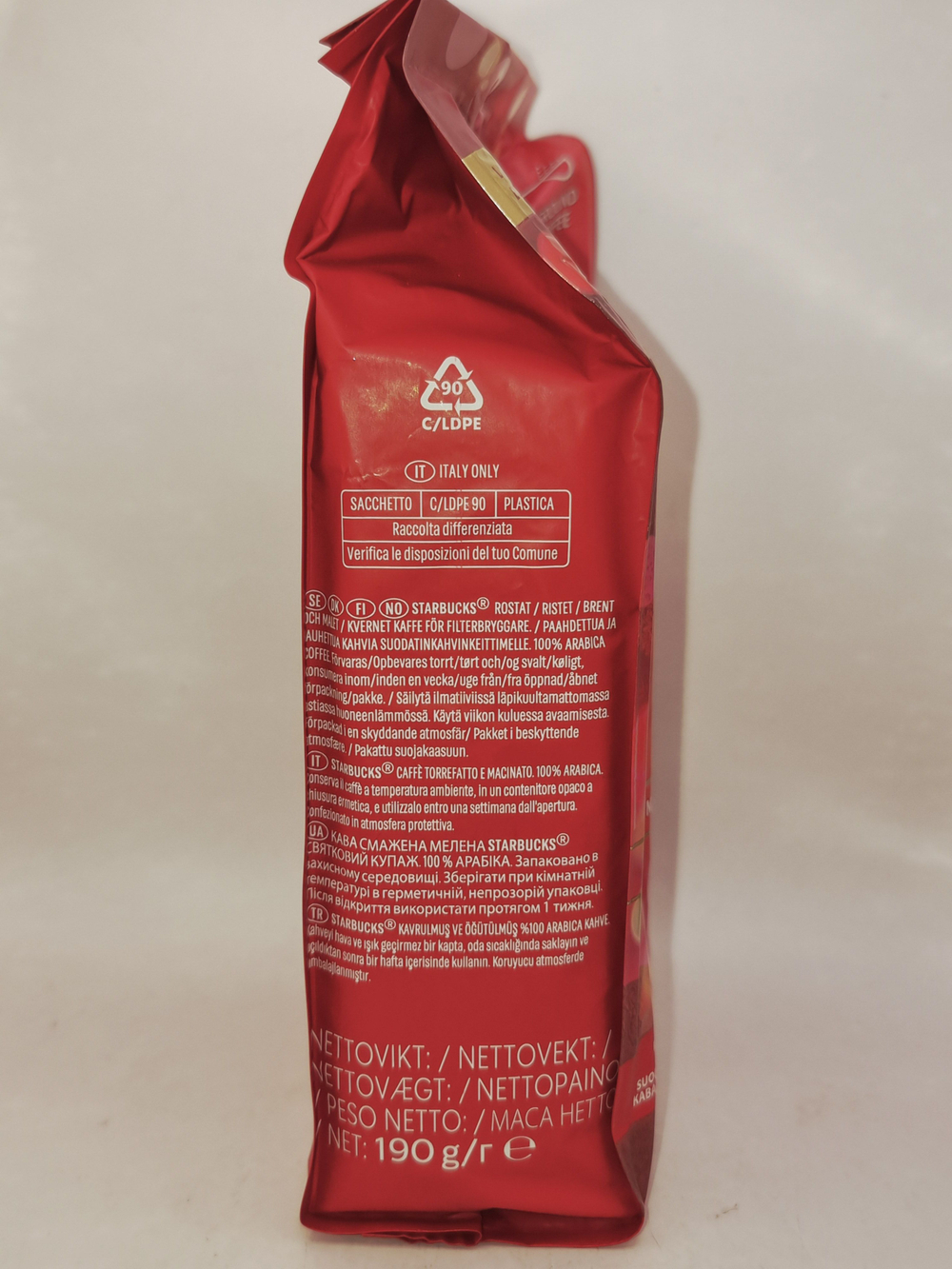 STARBUCKS Кофе молотый Holiday Blend 1(90 х2) 380 г (Португалия)