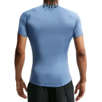 Мужская теннисная футболка Nike Pro Dri-FIT Tight Short-Sleeve Fitness - storm indigo/black