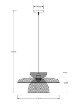 Подвесной светильник 1*Е27 A7067SP-1BK чёрный Castello Arte Lamp