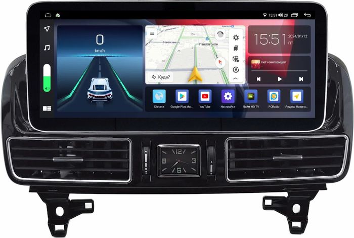Магнитола для Mercedes-Benz GLE W166 2015-2018 - Kuberg KP-M1206FW на Android 12, Быстрая, CarPlay, 4G SIM-слот