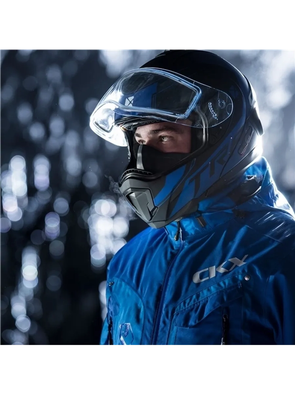 Шлем модуляр CKX TRANZ с 2мя визорами, подогрев(MattblueS)