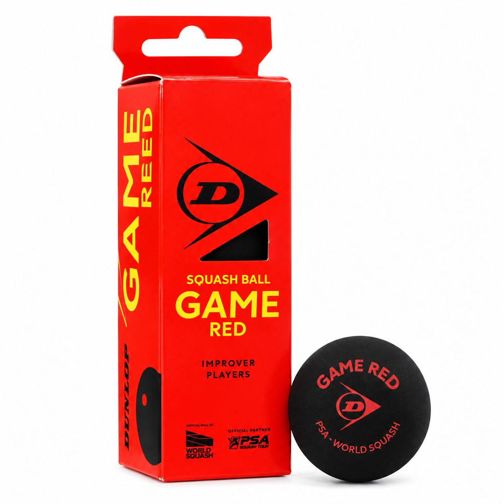 Pilki do Squasha Dunlop Game Red (1 Red Dot) - 3B