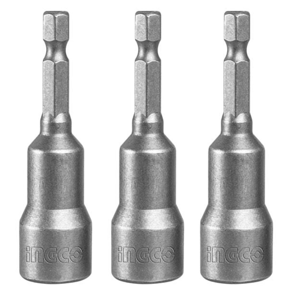 Бита 1/4 " с торцевой головкой магнитная 12х65 мм. 3 шт. INGCO AMN1231