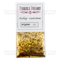 Fabrika Decoru Набор пайеток №406, 4 мм, Fabrika Decoru