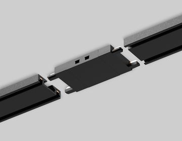 Коннектор прямой для накладного шинопровода GV1109 BK чёрный Magnetic Ultra Slim Ambrella