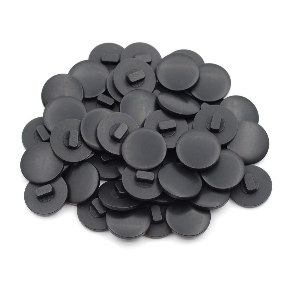 Пуговицы на ножке 28L=18 мм, (Black (черный)), 48 шт, S090170