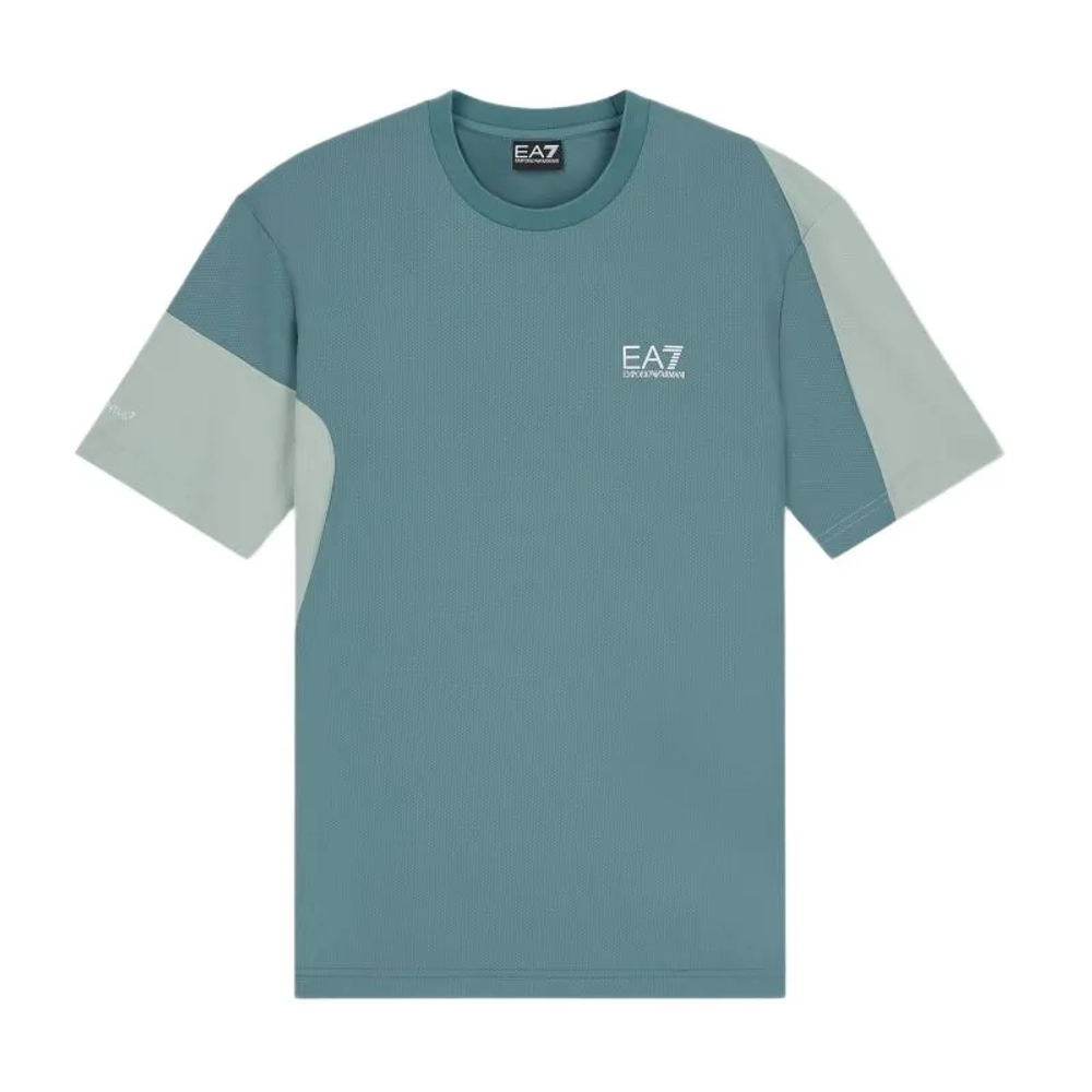 Мужская теннисная футболка EA7 Man Jersey - silver pine
