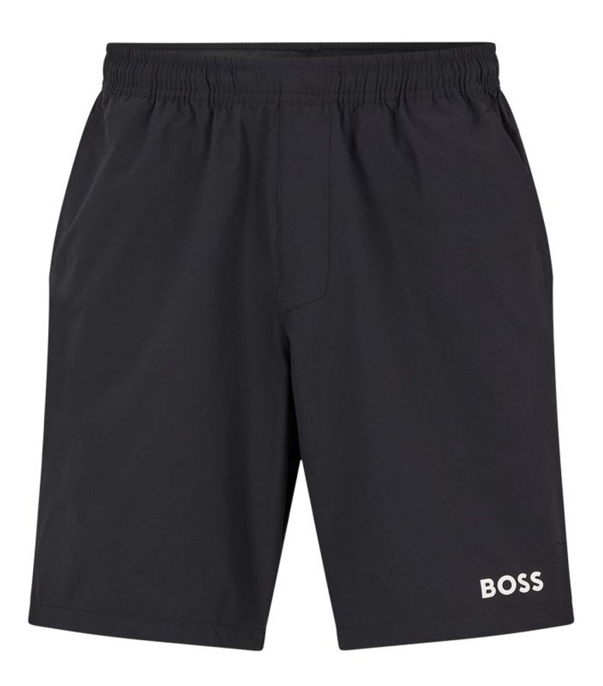 Мужские теннисные шорты BOSS x Matteo Berrettini Performance-Stretch Regular-Fit Shorts with Logo Detail - black