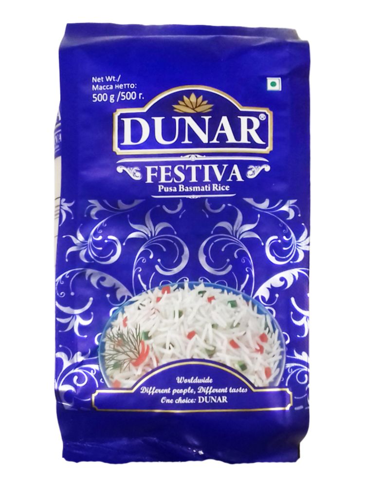 Рис Dunar Басмати Festiva шлифованный 500 г