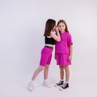Футболка укороченная "Bb team pink" подростковая