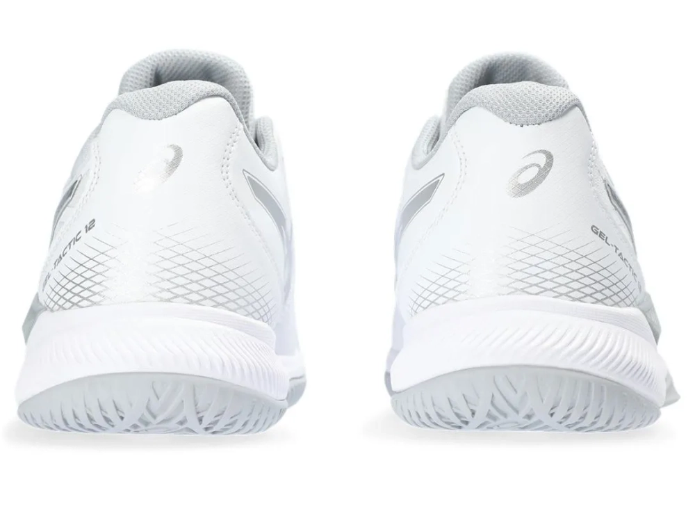 Женские кроссовки для бадминтона/сквоша Asics Gel-Tactic 12 - white/pure silver