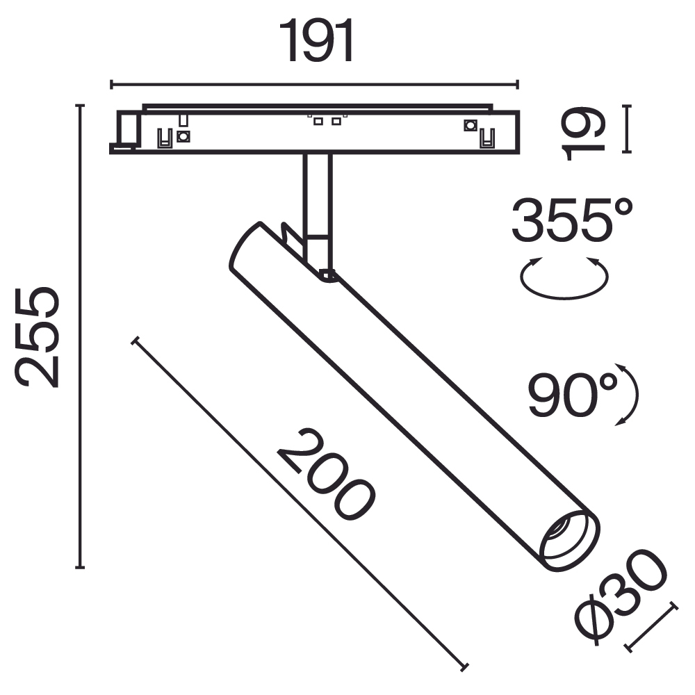 Трековый светильник Technical TR141-2-6W3K-M-W