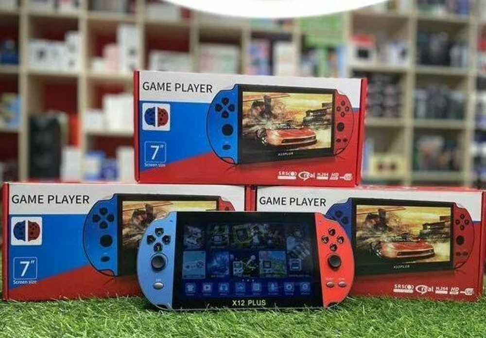 Консоль игровая X12 Plus, 7 дюймов, 16/48 ГБ, 2000 игр, 8/16/32/128 бит, портативная приставка
