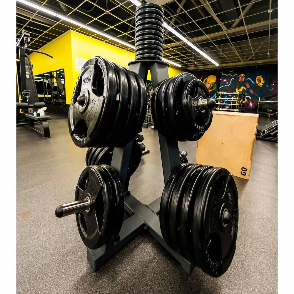 Диск обрезиненный (три хвата, черный) D51 мм PROFI-FIT 10 кг