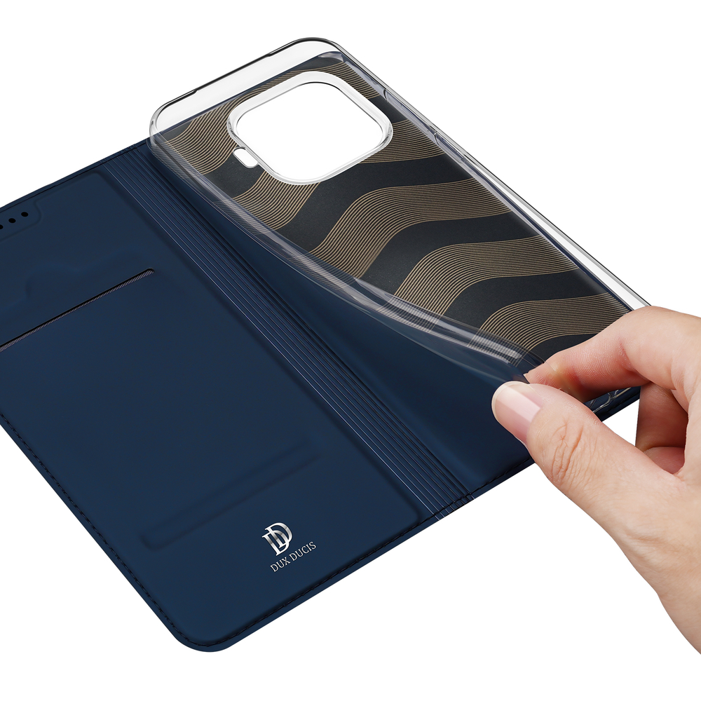 Чехол книжка синего цвета для смартфона Xiaomi 17T, серия Skin Pro Series от Dux Ducis